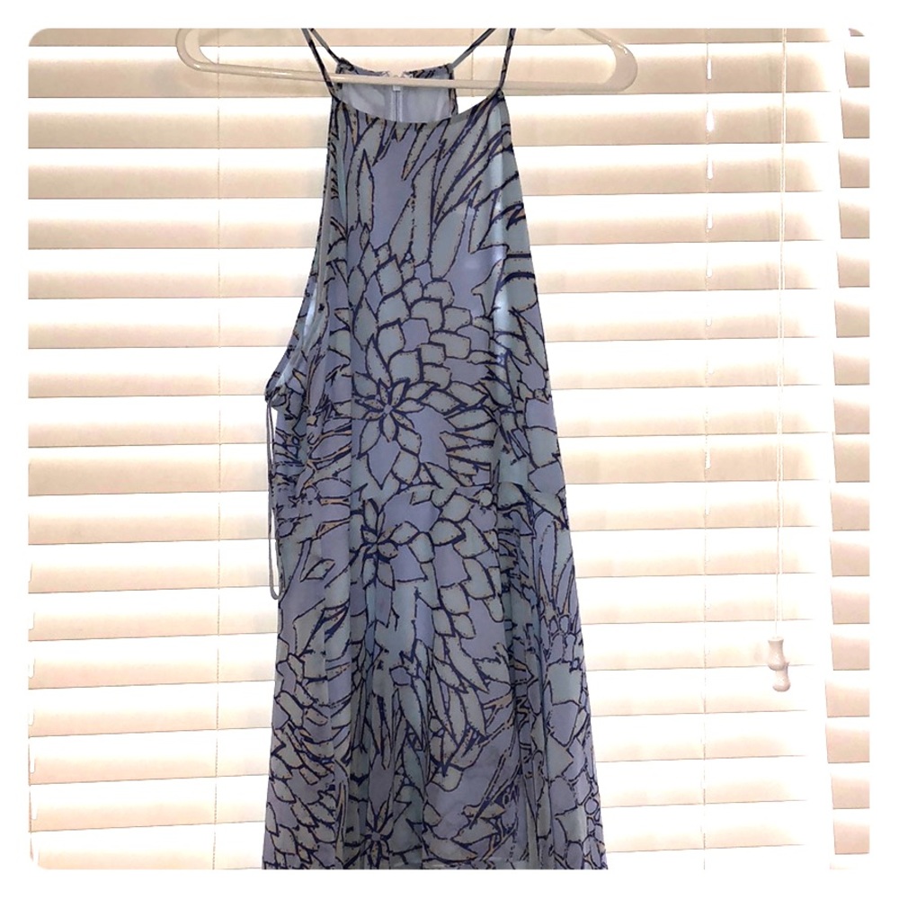 Light blue flower print dress